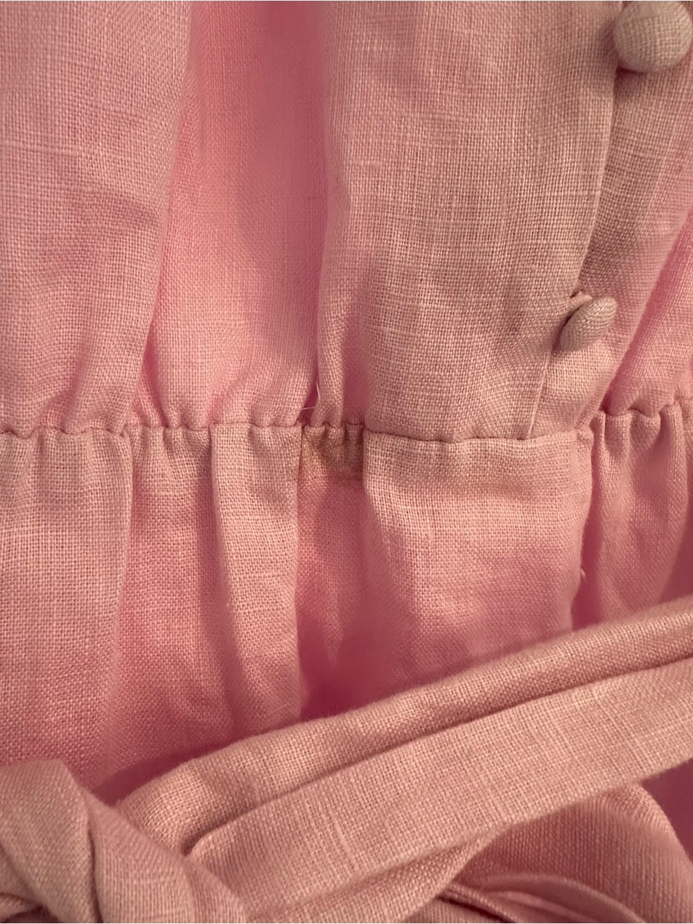 Ever New Pink Tiered Linen-Blend Dress with Waist Tie - Picture 4 of 6